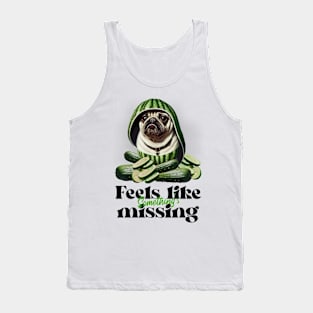 Pug Cute Shirt, Pug With Cucumber Shirt, Pug Funny Shirt Tank Top